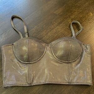 Charlotte Russe bustier size large black and gold